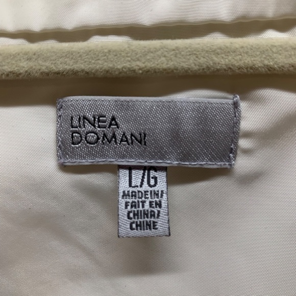 Linea Domani Womens Jacket White Ruched Lightweight Large (KH128) - Picture 2 of 8